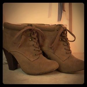 Tan Suede Booties